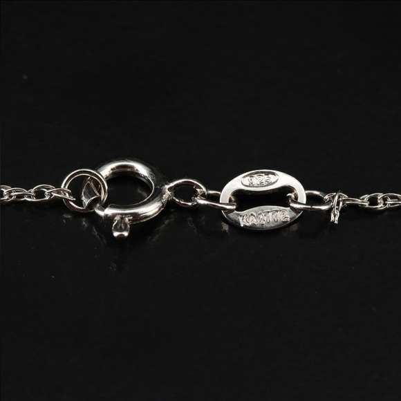 Sterling amethyst and white sapphire pendant necklace - Picture 4 of 4